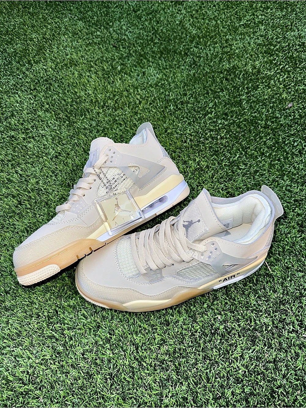 Jordan Air Jordan 4 Retro SP Off-White Sail Sneakers White & Gray NWT